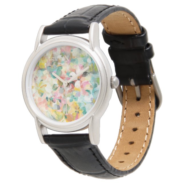 Happy Garden | Soft Pastel Petals Watch (Angled)