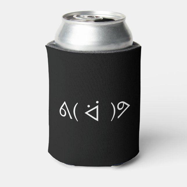 Happy Gary ᕕ( ᐛ )ᕗ Meme Emoticon Emoji Text Art Can Cooler (Can Back)