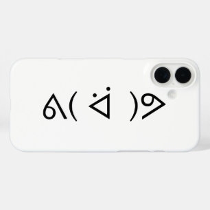 Happy Gary ᕕ( ᐛ )ᕗ Meme Emoticon Emoji Text Art iPhone 16 Plus Case