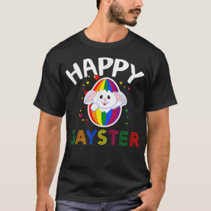 Happy Gayster LGBT Easter Cute Bunny Costumed T-Shirt