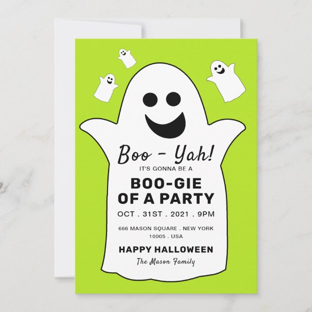 Happy Ghost, Green Halloween Party (Front)