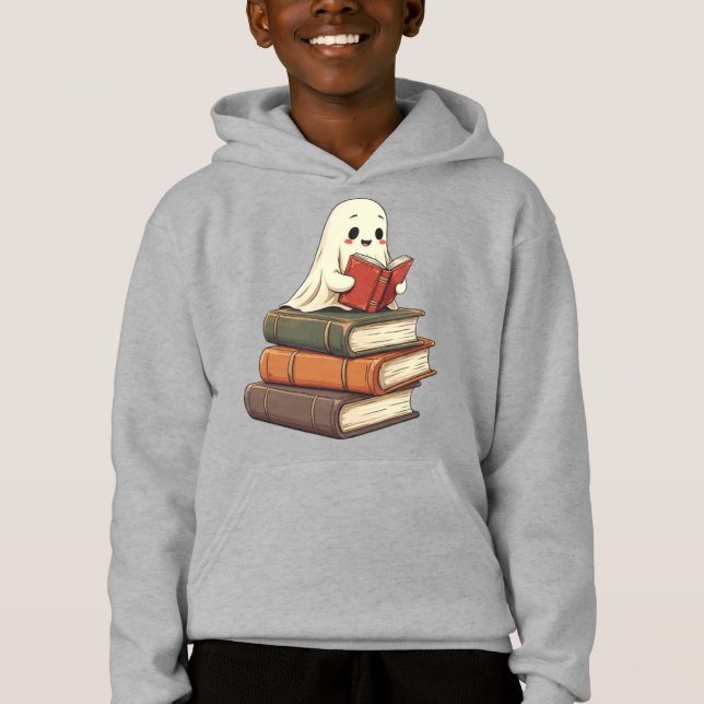 Happy Ghost Reader - Funny Bookworm (Front)