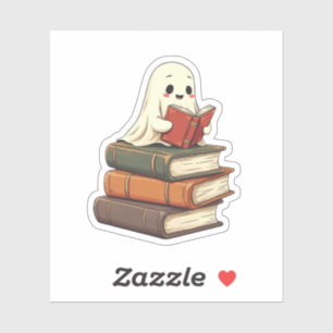 Happy Ghost Reader - Funny Bookworm