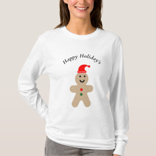 Happy Ginger Bread Man Holiday T-Shirt