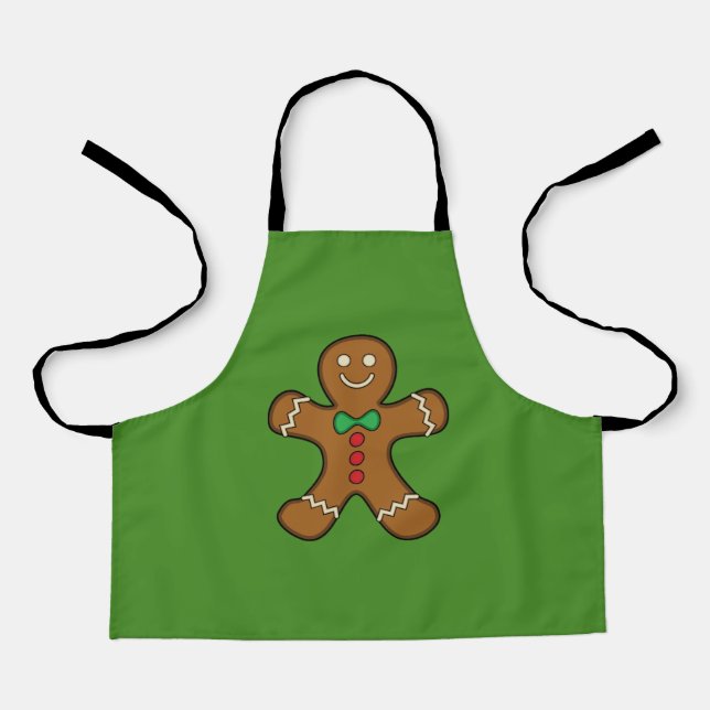 Happy Gingerbread Man Apron (Front)