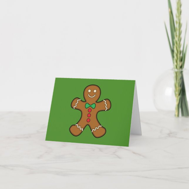 Happy Gingerbread Man Holiday Card (Front)