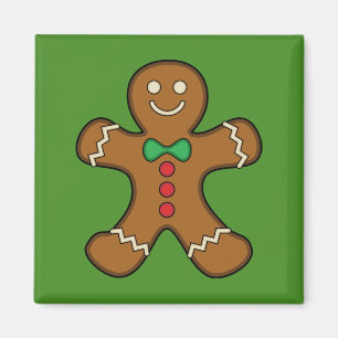 Happy Gingerbread Man Magnet