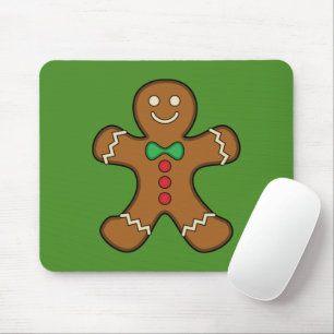 Happy Gingerbread Man Mouse Pad