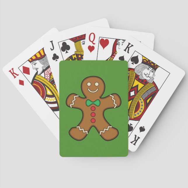Happy Gingerbread Man Playing Cards (Back)