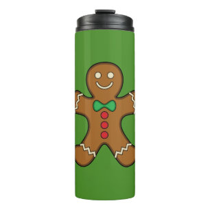Happy Gingerbread Man Thermal Tumbler