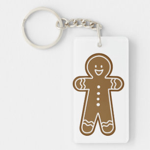 Happy Gingerbread Tall man Keychain