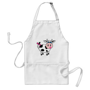 Happy Girl Cow Standard Apron