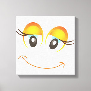 HAPPY GIRL FACE CANVAS PRINT