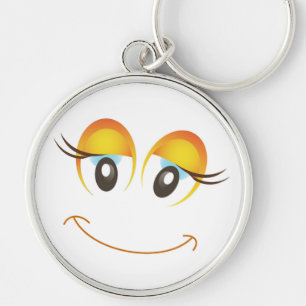 HAPPY GIRL FACE KEYCHAIN
