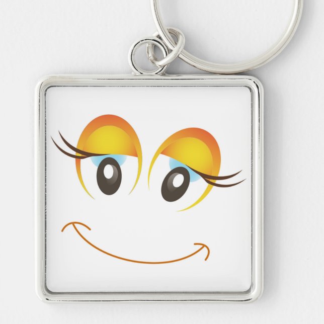 HAPPY GIRL FACE KEYCHAIN (Front)