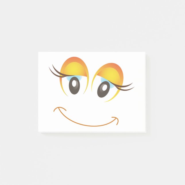 HAPPY GIRL FACE POST-IT NOTES (Front)