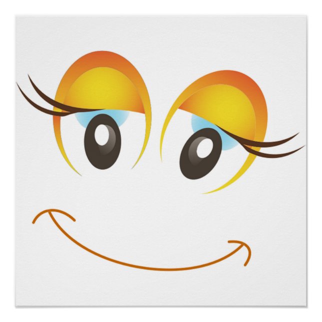 HAPPY GIRL FACE POSTER (Front)