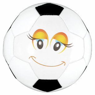 HAPPY GIRL FACE SOCCER BALL