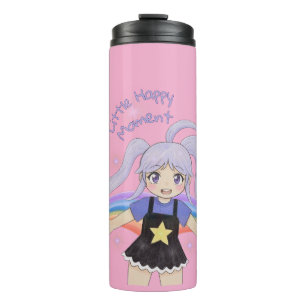 Happy Girl Hand Drawn Illustration – Little Happy Thermal Tumbler