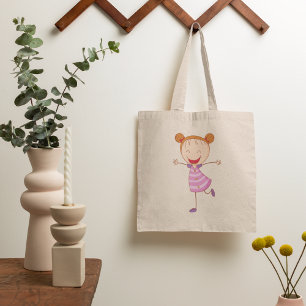 Happy Girl Tote Bag