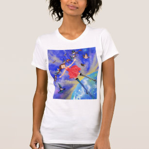 Happy Girl with Birds T-Shirt - Happines