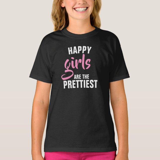 Happy Girls - Girls' Hanes TAGLESS® T-Shirt (Front)