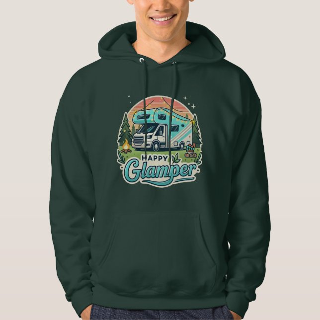 Happy Glamper Mens Sweat - shirt à capuche (Devant)