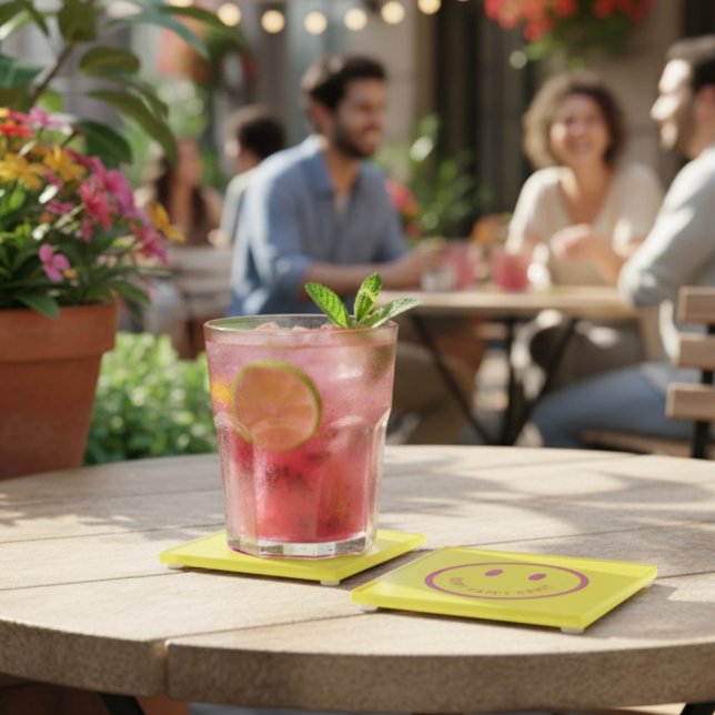 Happy Glass Coaster (Creator Uploaded)