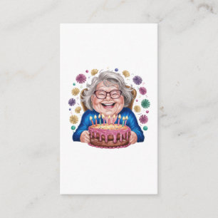 Happy Glasses Granny Bday Graphic Enclosure Card