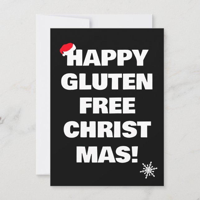 Happy Gluten Free Christmas  Holiday Card (Front)