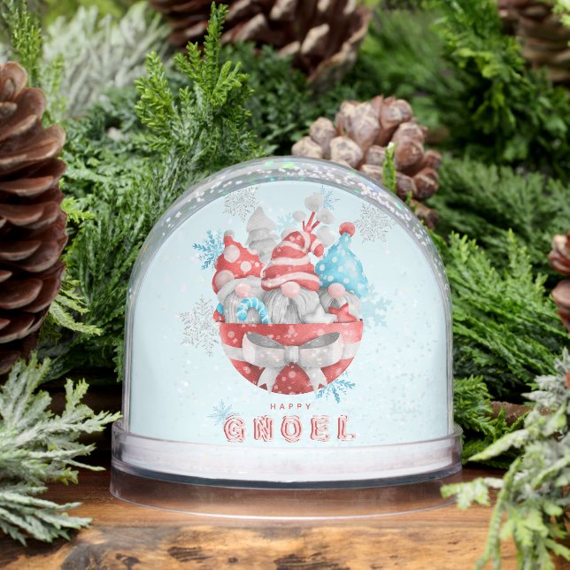Happy Gnoel Christmas Gnomes Snowglobe (Winter)