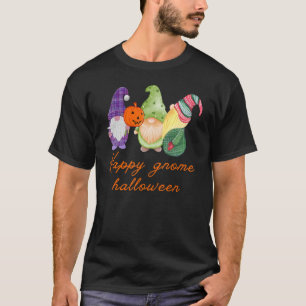 Happy Gnome Halloween Three Gnomes Cute Gnome Aut T-Shirt