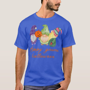 Happy Gnome Halloween Three Gnomes Funny Cute Gnom T-Shirt