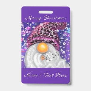 Happy Gnome Personalized Christmas Name Badge