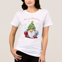 Happy Gnome with Gift Funny Christmas
