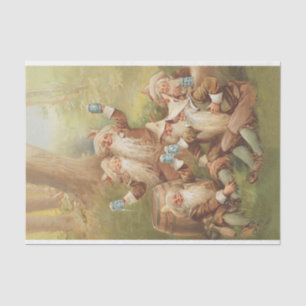 Happy Gnomes Antique advertisement for beer (1898) Tissue Paper