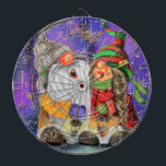 Happy Gnomes Christmas Dart Board<br><div class="desc">Dartboards with Couple Hugged Gnomes Singing Happy Christmas Song Fun Drawing Gnome Party - Choose / Add Your Unique Text / Name / Colour - Make Your Special Gift - Resize and move or remove and add image / text with customization tool ! Drawing and Design by MIGNED. Please see...</div>
