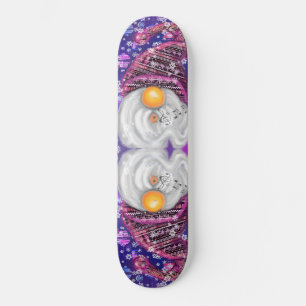 Happy Gnomes In Purple Hat Sings A Christmas Song Skateboard