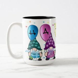 Happy Gnomes Two-Tone Coffee Mug