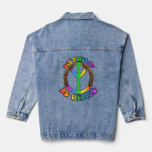 Happy Go Hippie Rasta With Upright Dreadlocks  Denim Jacket