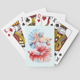 Happy Go Lucky Betta Fish Playing Cards