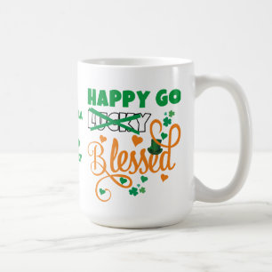 HAPPY GO Lucky BLESSED Personal St Patrick's Day Coffee Mug