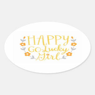 Happy Go Lucky Girl sticker