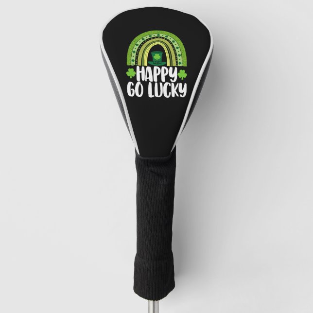Happy Go Lucky Golf Head Cover (Front)