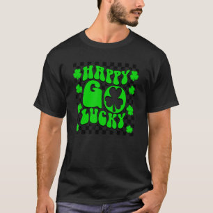 Happy Go Lucky St. Patrick Day Shamrock Clover Iri T-Shirt