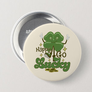 Happy Go Lucky St. Patrick's Day 3 Inch Round Button