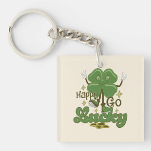 Happy Go Lucky St. Patrick's Day Keychain