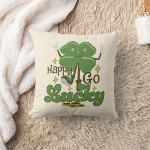 Happy Go Lucky St. Patrick's Day Throw Pillow