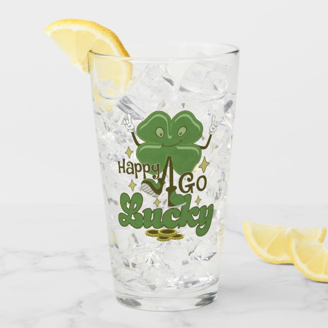Happy Go Lucky St. Patrick's Glass (Front Ice)