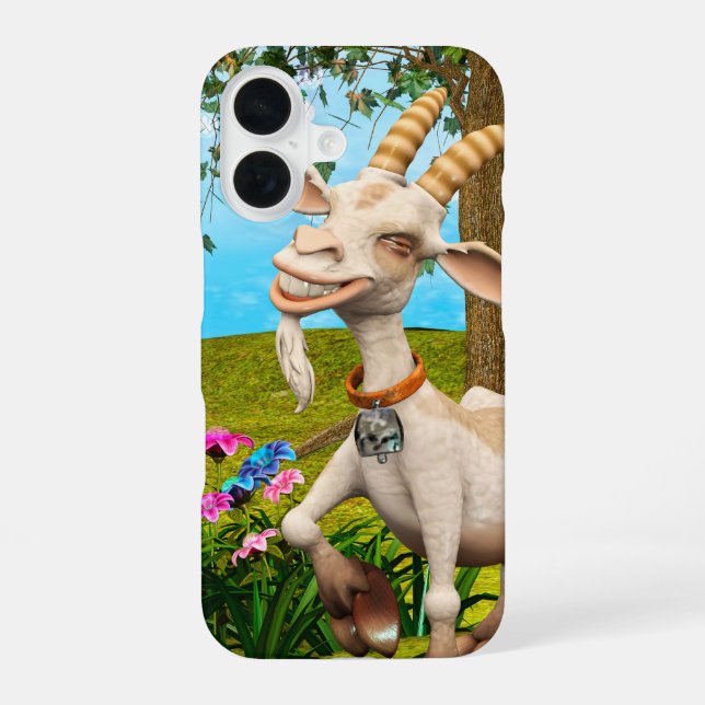 Happy Goat iPhone 16 Case (Back)